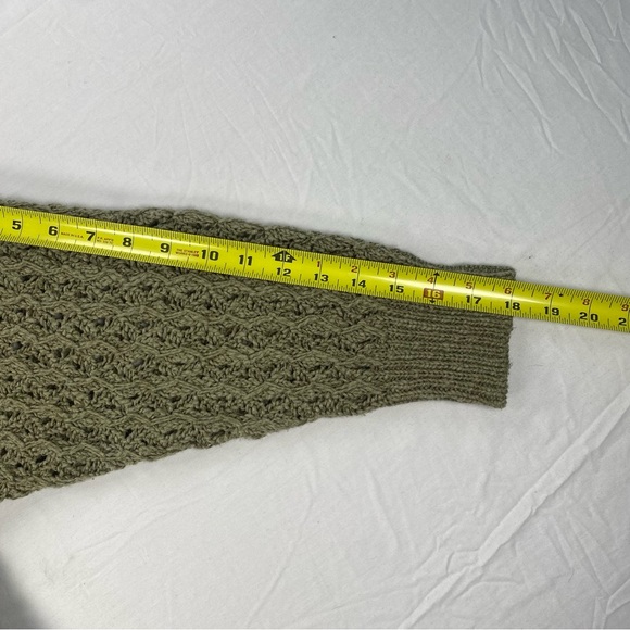 James Perse Women’s Open Knit Sweater Green Linen/Cotton Blend Size 3 (Large) - Picture 8 of 8